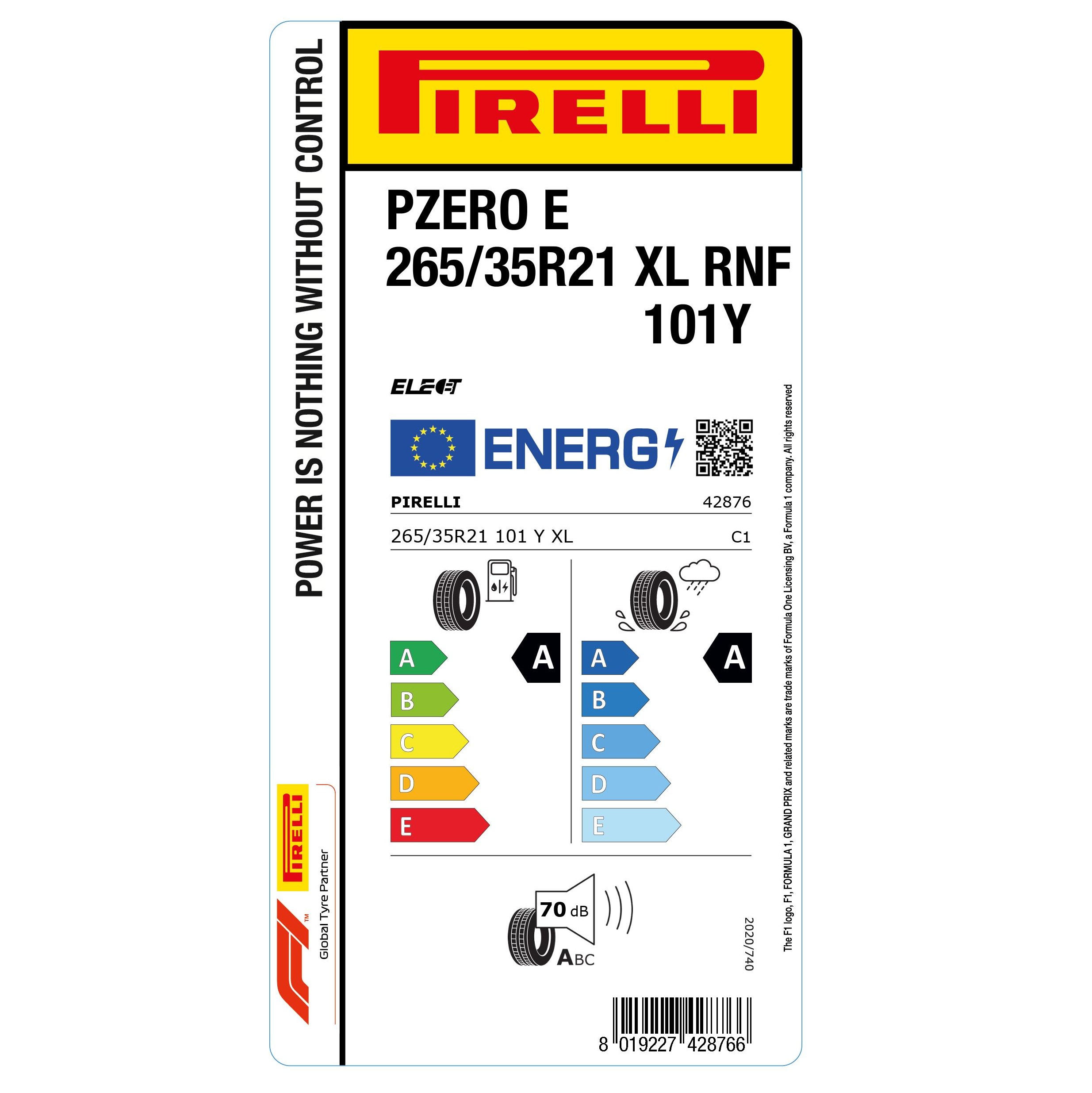 Pirelli P Zero E RunForward 265/35 R21 101Y XL Elect — изображение 2